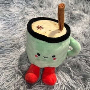 Plush Mug with Red Feet and Star Detail